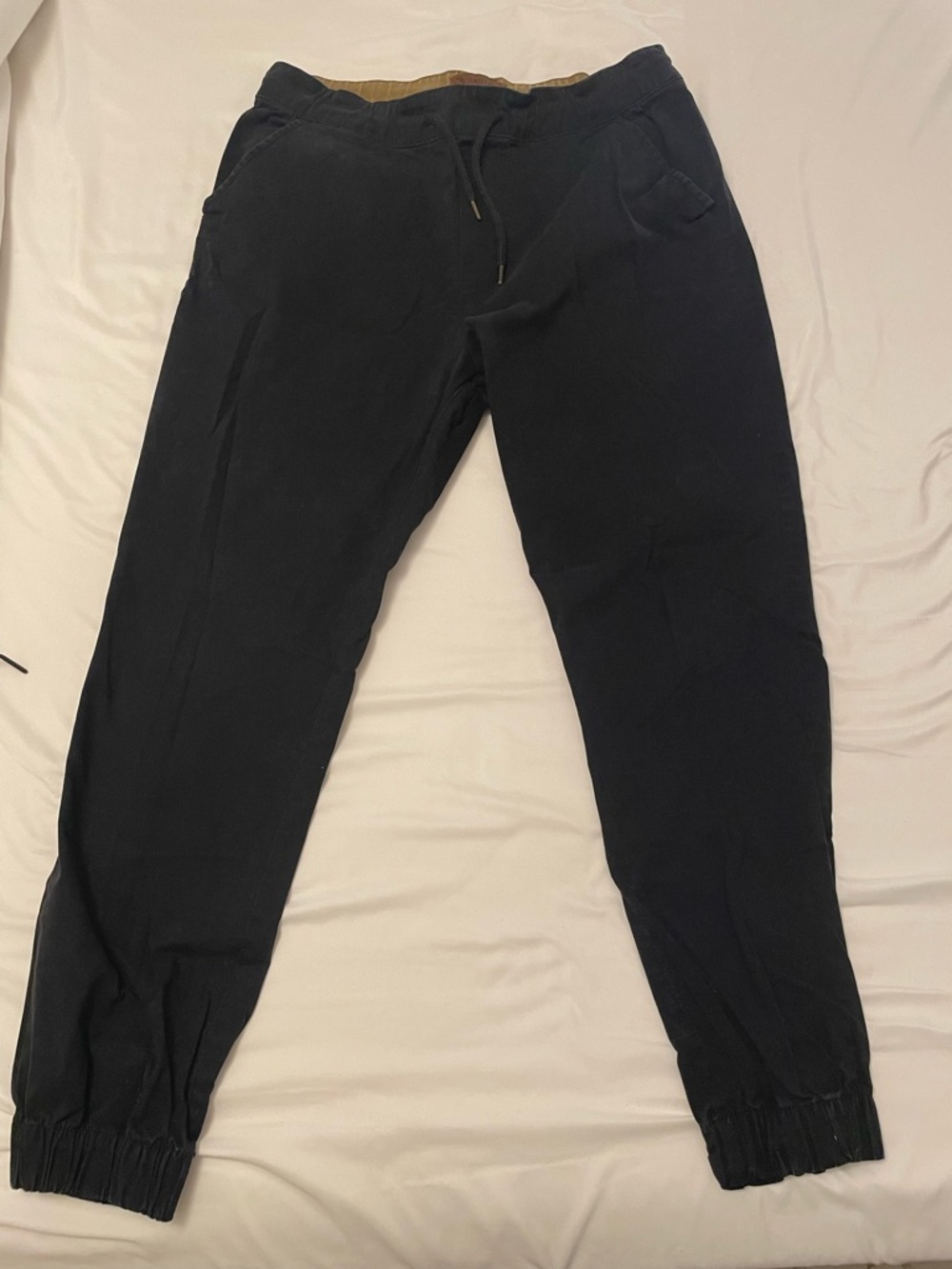 Men's Black Chino Jogger Pants